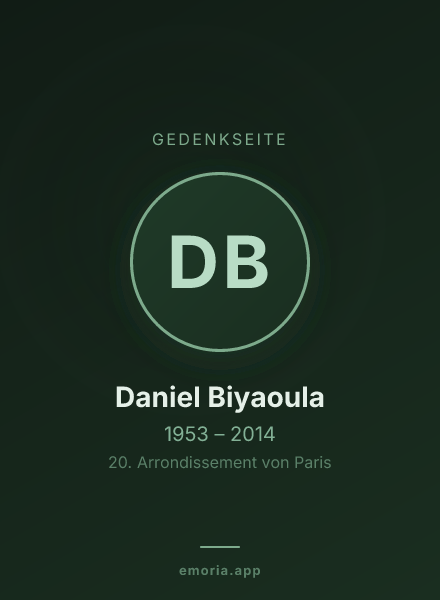Gedenkportrait von Daniel Biyaoula