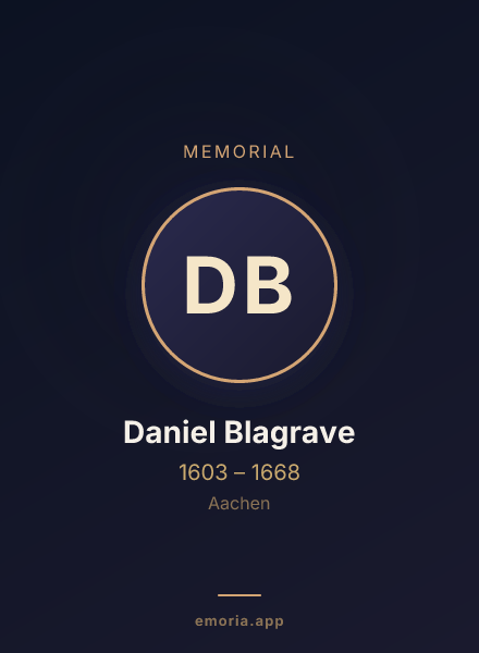 Memorial portrait of Daniel Blagrave