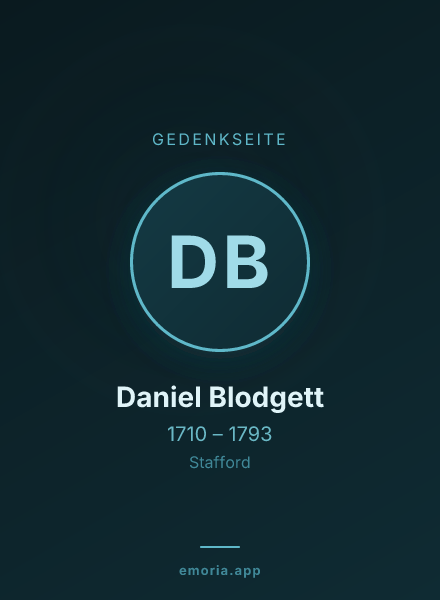 Gedenkportrait von Daniel Blodgett