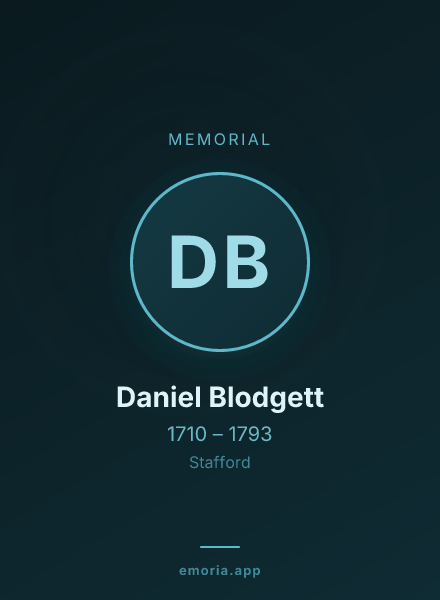 Memorial portrait of Daniel Blodgett