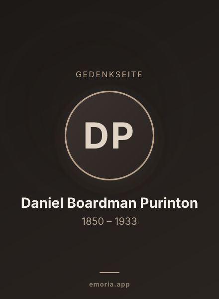 Gedenkportrait von Daniel Boardman Purinton