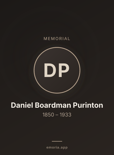 Memorial portrait of Daniel Boardman Purinton