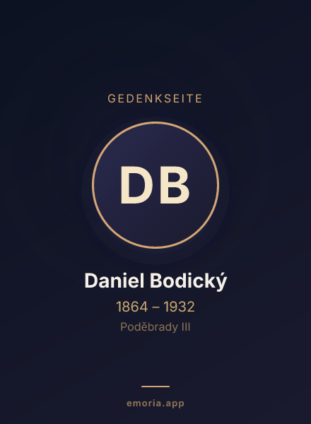 Gedenkportrait von Daniel Bodický