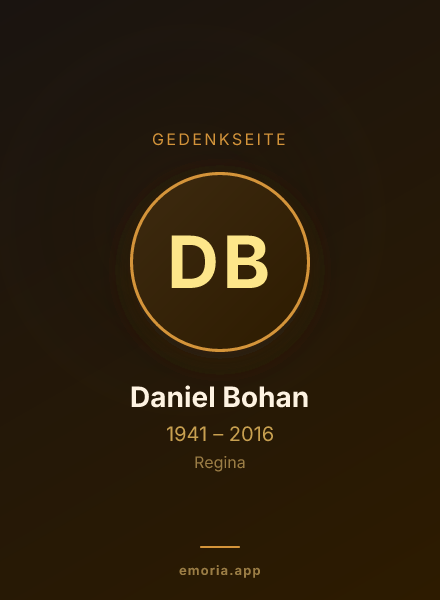 Gedenkportrait von Daniel Bohan