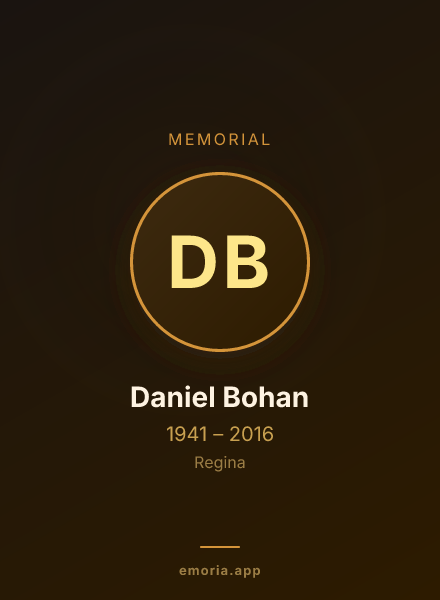 Memorial portrait of Daniel Bohan