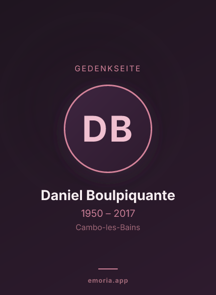 Gedenkportrait von Daniel Boulpiquante