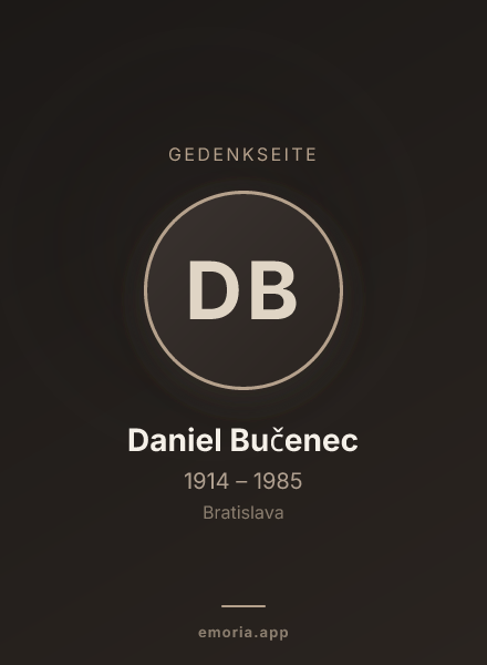Gedenkportrait von Daniel Bučenec