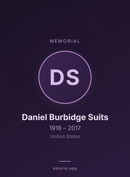 Memorial portrait of Daniel Burbidge Suits