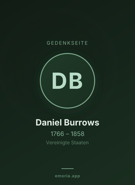 Gedenkportrait von Daniel Burrows