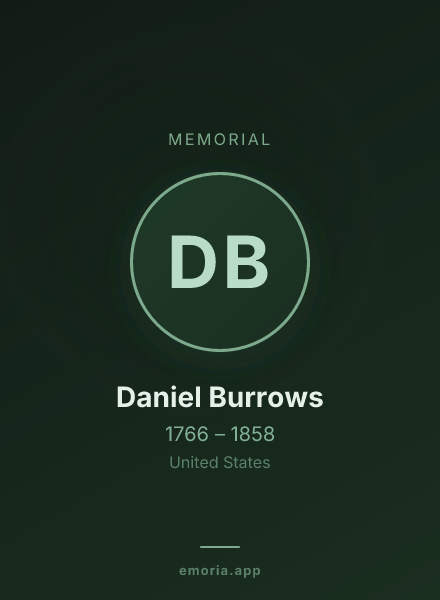 Memorial portrait of Daniel Burrows