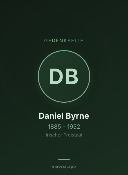 Gedenkportrait von Daniel Byrne
