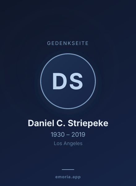 Gedenkportrait von Daniel C. Striepeke