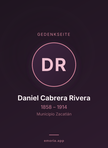 Gedenkportrait von Daniel Cabrera Rivera
