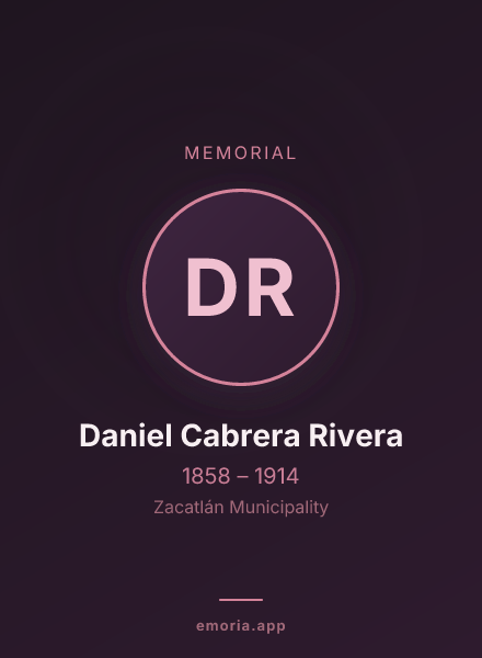 Memorial portrait of Daniel Cabrera Rivera