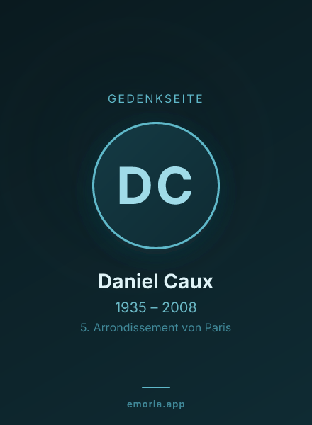 Gedenkportrait von Daniel Caux