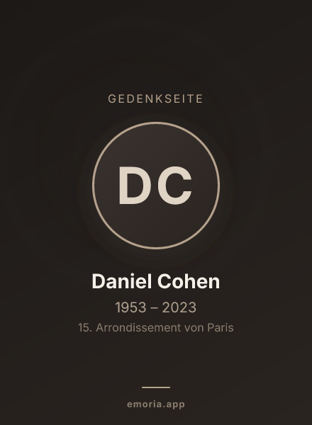 Gedenkportrait von Daniel Cohen