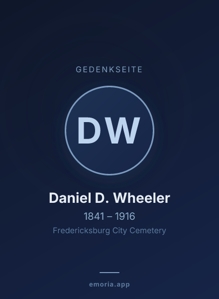 Gedenkportrait von Daniel D. Wheeler