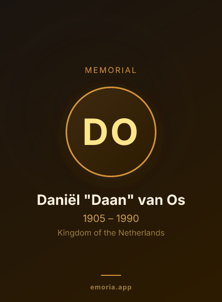 Memorial portrait of Daniël "Daan" van Os