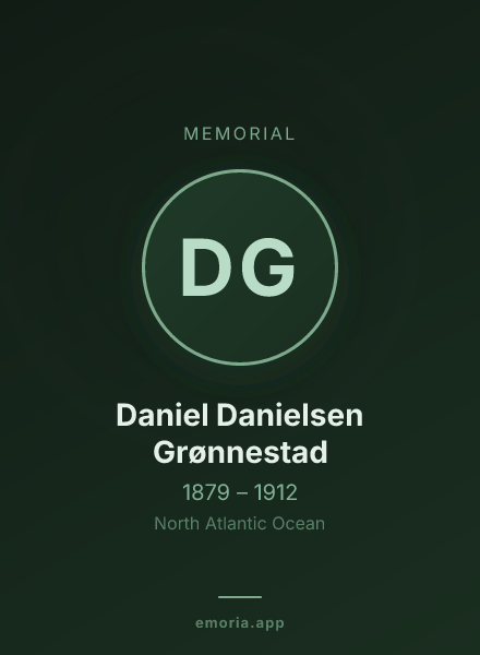 Memorial portrait of Daniel Danielsen Grønnestad