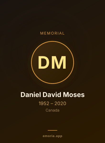 Memorial portrait of Daniel David Moses