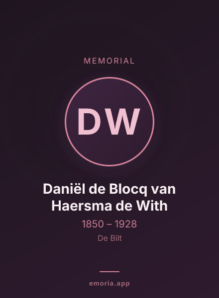 Memorial portrait of Daniël de Blocq van Haersma de With