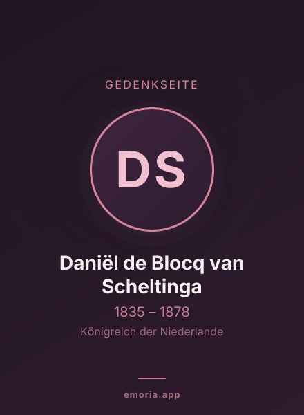 Gedenkportrait von Daniël de Blocq van Scheltinga