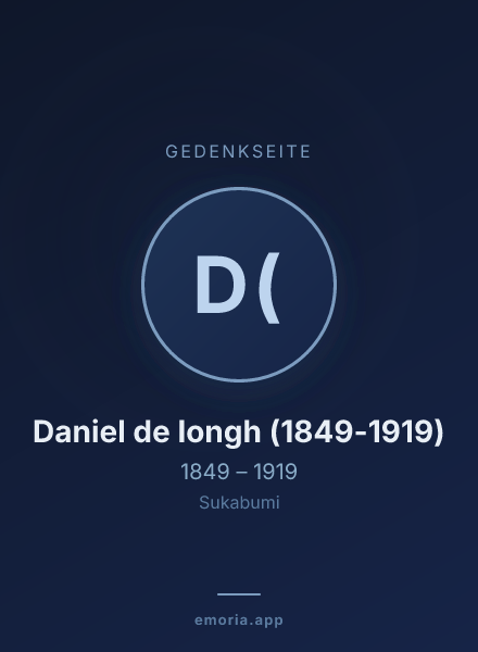 Gedenkportrait von Daniel de Iongh (1849-1919)