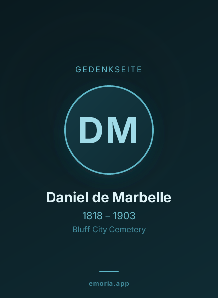 Gedenkportrait von Daniel de Marbelle