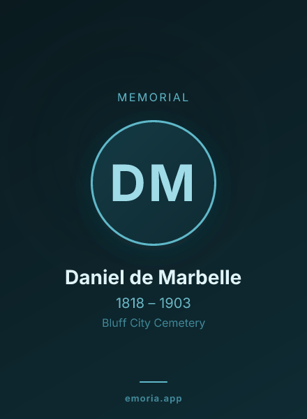 Memorial portrait of Daniel de Marbelle