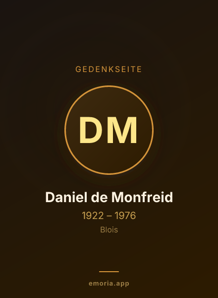 Gedenkportrait von Daniel de Monfreid