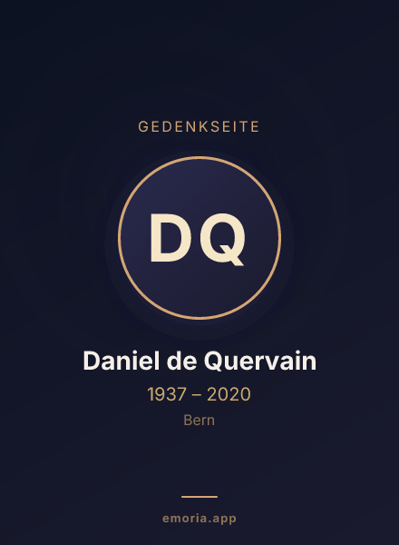 Gedenkportrait von Daniel de Quervain