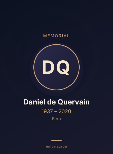 Memorial portrait of Daniel de Quervain