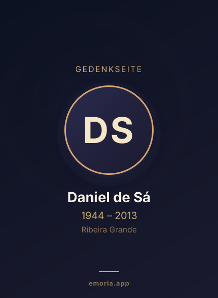 Gedenkportrait von Daniel de Sá