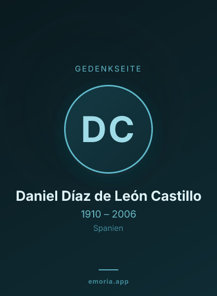 Gedenkportrait von Daniel Díaz de León Castillo