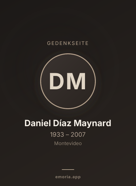 Gedenkportrait von Daniel Díaz Maynard