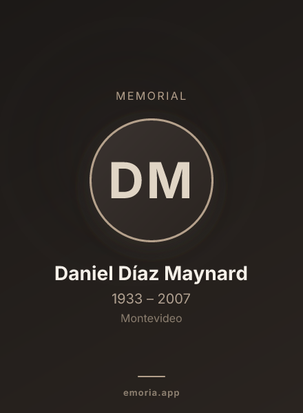 Memorial portrait of Daniel Díaz Maynard
