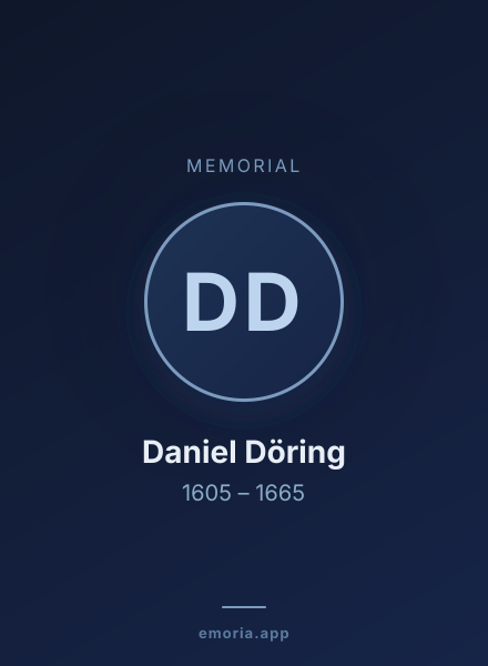 Memorial portrait of Daniel Döring