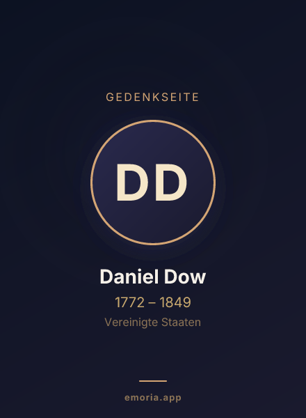 Gedenkportrait von Daniel Dow