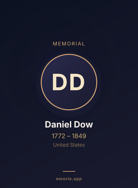 Memorial portrait of Daniel Dow