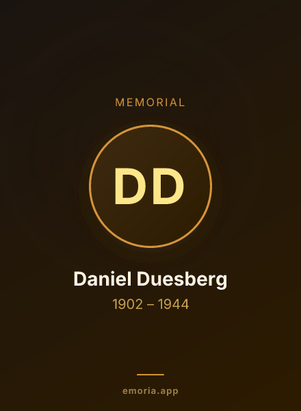 Memorial portrait of Daniel Duesberg