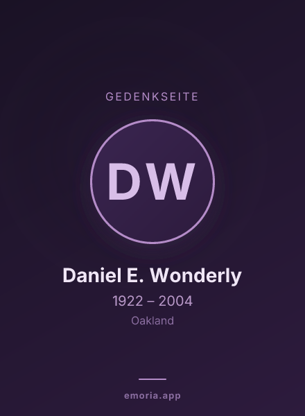 Gedenkportrait von Daniel E. Wonderly