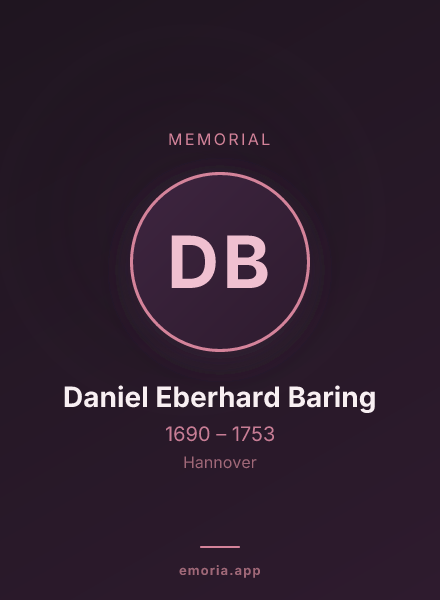 Memorial portrait of Daniel Eberhard Baring