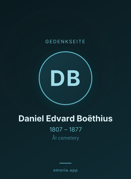 Gedenkportrait von Daniel Edvard Boëthius