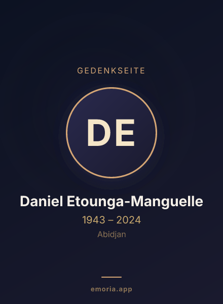 Gedenkportrait von Daniel Etounga-Manguelle