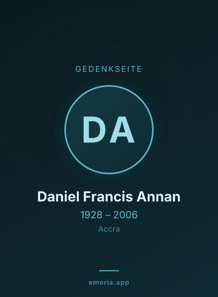 Gedenkportrait von Daniel Francis Annan