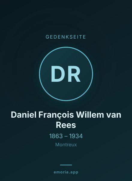 Gedenkportrait von Daniel François Willem van Rees