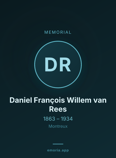 Memorial portrait of Daniel François Willem van Rees