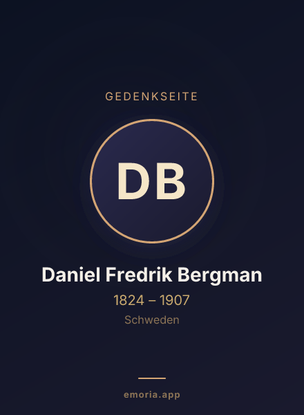Gedenkportrait von Daniel Fredrik Bergman