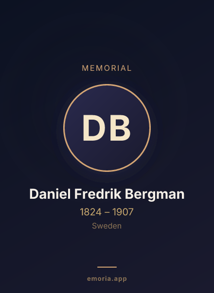 Memorial portrait of Daniel Fredrik Bergman