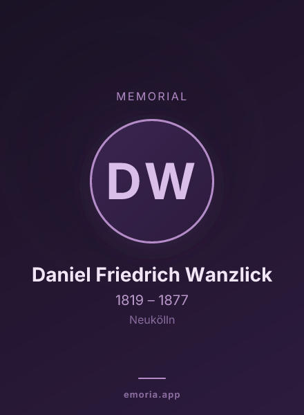 Memorial portrait of Daniel Friedrich Wanzlick